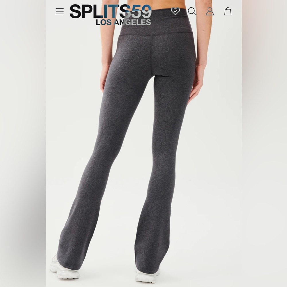 Splits59 HIGH RISE RAQUEL FLARE LEGGING - XS -GRAY HIGH WAIST